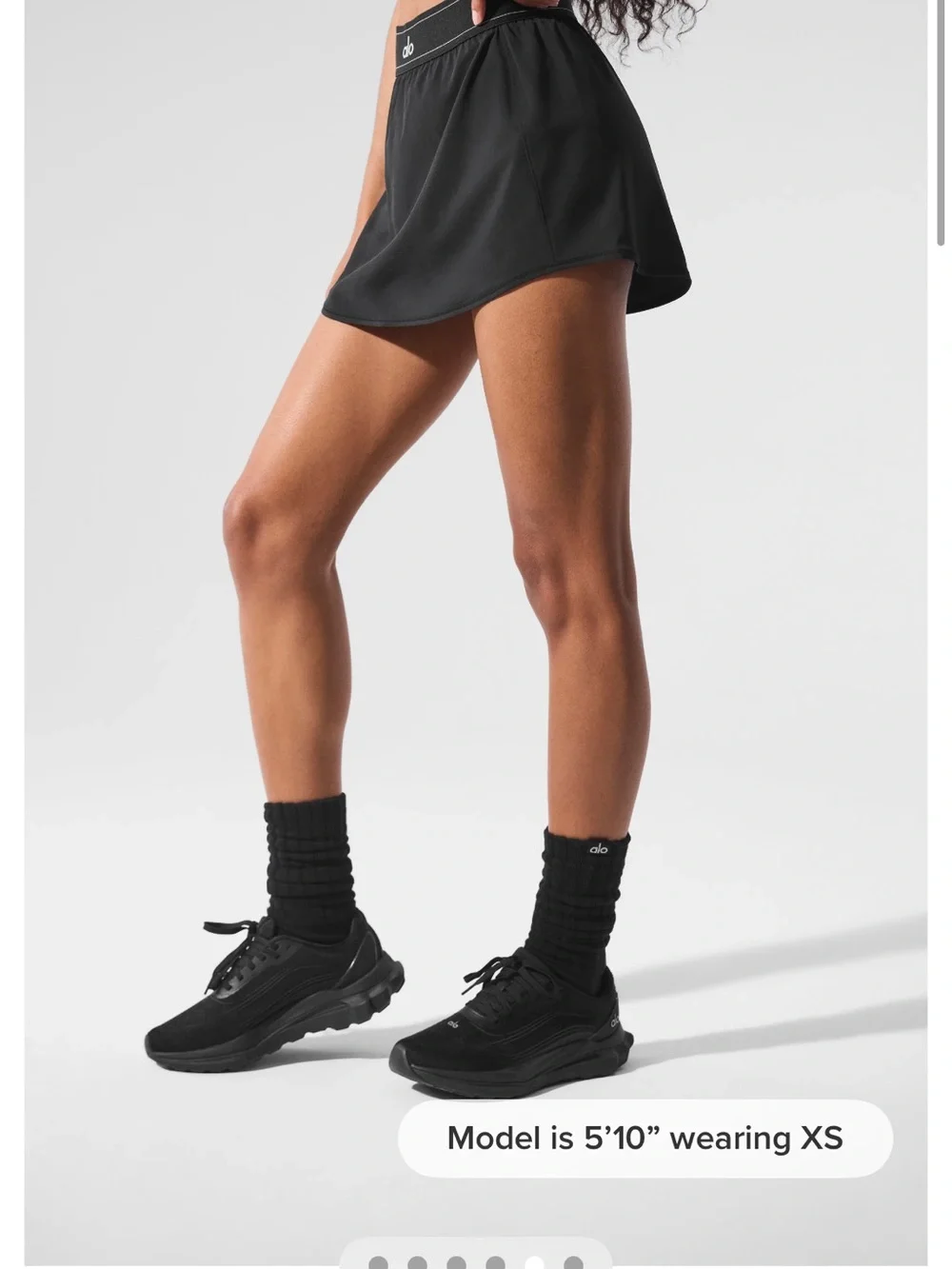 ALO Match Point Tennis Skirt - Black S